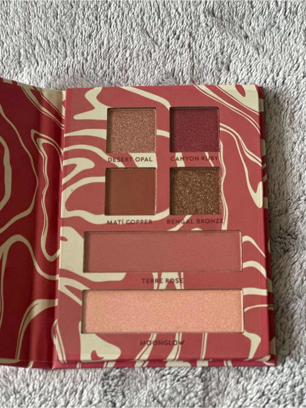 Warm Rose & Copper Eye and Cheek Palette - Rose Copper Shades